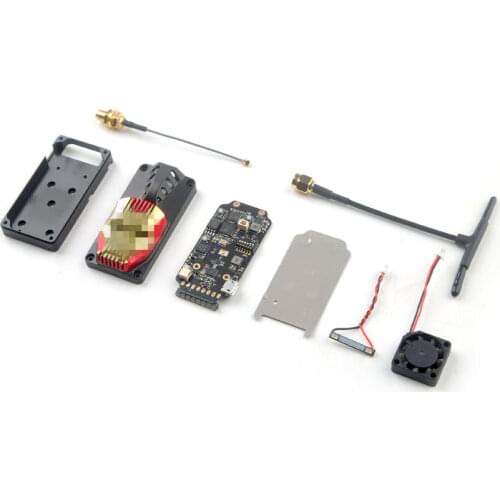 HappyModel ExpressLRS ELRS ES24TX Slim 2.4G Nano TX Module with CNC Shell Cooling Fan for TBS Tango 2 Pro FRSKY X-Lite X9 Lite