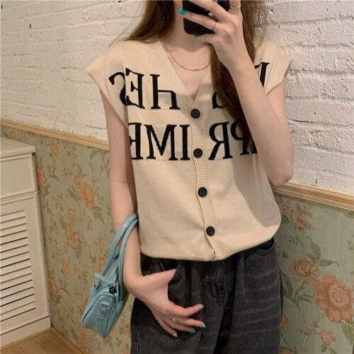 Shirt Student Thin V-neck Cardigan Sweater Female Summer New Style Korean Loose Thin Section All-match Casual Top