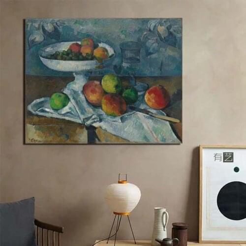 Paul Cezanne Fruit Cuadros Canvas Painting Print Living Room Home Decoration Artwork Modern Wall Art Oil Painting Poster Picture