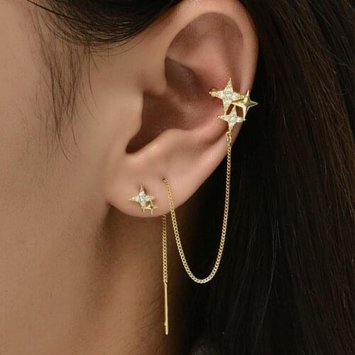 Korean Earrings Fashion Jewelry Gothic Pentagram Statement Earrings Pendientes Oorbellen Stud Earrings For Women Wholesale