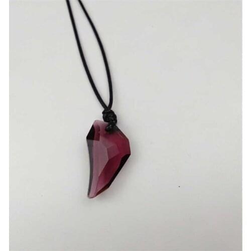 Cool Black Crystal Geometric Men Pendant Necklace Couple Fashion Accessories Jewelry