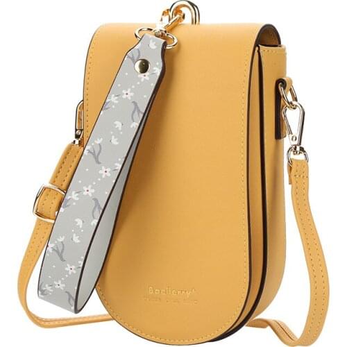 Mobile Phone Bag Womens Korean Version Multi-card Position Handbag Fashionable Solid Color One-shoulder Oblique Straddle Bag