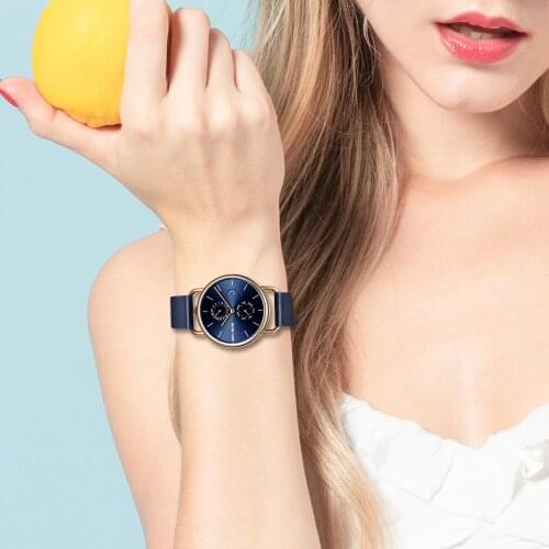 Fashion Simple Ladies Quartz Watch BENNEVIS Top Brand Luxury Watch Ladies Business Leather Strap Multifunction Waterproof Watch