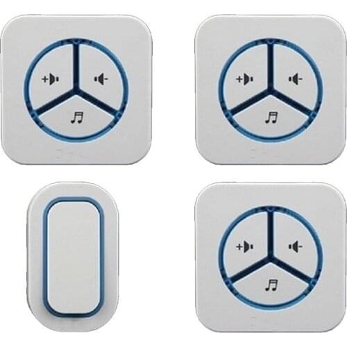 Bell kits 1 emitter+3 receivers Waterproof 280m work wireless doorbell,wireless door chime,wireless bell, 48 melodies door bell