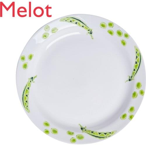 Hand-Painted Ceramic Creative Cutlery Set for One Person Plate Dish Dinner Plate Food Plate Rice Cup Household Bowls and Dishes