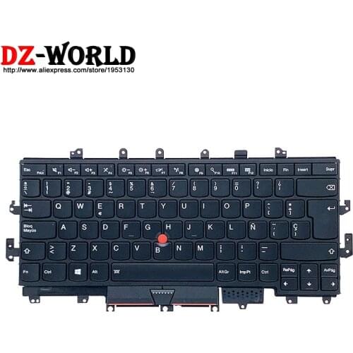 New Original ES Spanish Backlit Keyboard with Bracket for Lenovo Thinkpad X1 Yoga 1st Laptop 00JT871 01AW910