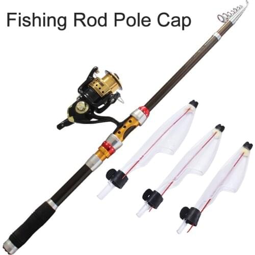 New 3Pcs/Lot Telescopic Fishing Rod Pole Cap Rod Guides Protection Tip Top Rod Protector Caps Hat tackle Accessory