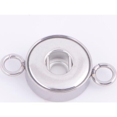 New 10pcs Simple 316L stainless steel snap fittings fit 12mm snap buttons wholesale PJ1010