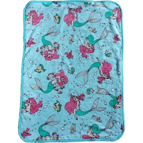 Disney Little Mermaid Princess Ariel Blanket Throw Lightweight Double Layers for Baby Girls Dog Cat Pet on Bed Sofa Crib Plane