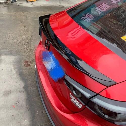 Hot ABS Plastic Unpainted Primer Color Rear Trunk Wing Spoiler Car Accessories 2014-2019 Fit For Mazda 3 Axela Sedan 4Doors