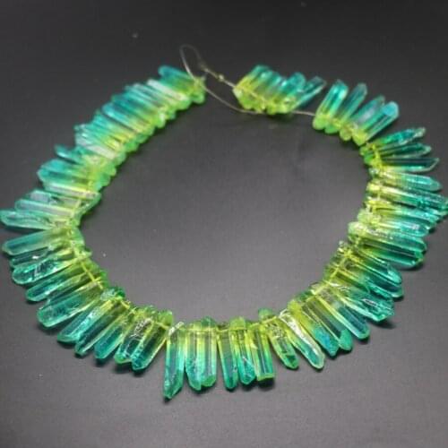 Approx. 52pcs Stone Necklace Point Pendant Crystal Quartz Bullet Hexagonal Rock Pendulum Column Reiki Healing Chakra Jewelry