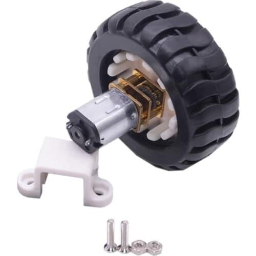 DC3V6V12V gear motor with encoder measuring 43mm wheel coupling bracket kit suitable for DiY Arduino robot smart car gear motor