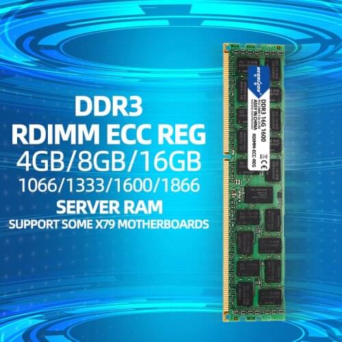 Server memory 4GB 8GB 16GB DDR3 PC3 1066Mhz 1333Mhz 1600Mhz 1866Mhz 8G 16G 10600R 12800R 14900R ECC REG 1866 1600 RAM