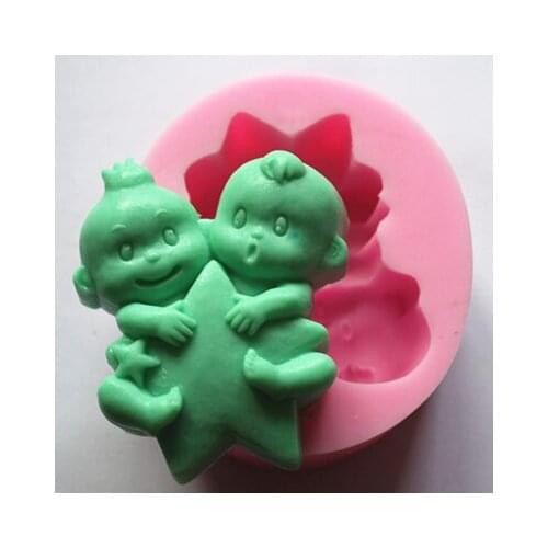 Silicone soap mold Brother star shape fondant cake chocolate mold resin clay craft mould