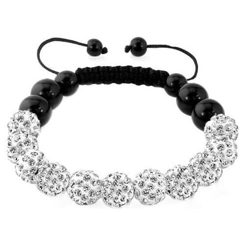 Mixed lot 11 ball beads byrt3d mix colored Micro Pave Disco bead Bracelet fit women men crystal