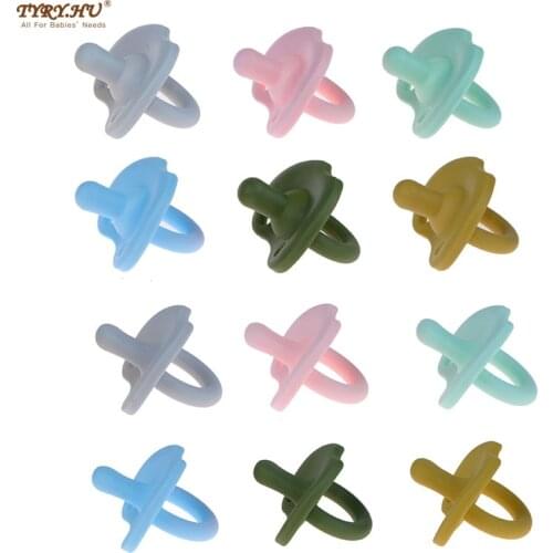 TYRY.HU 1PC Baby Silicone Simulation Pacifier Baby Food Grade Silicone Teether Pacifier Free BPA Chewing Molar Toys
