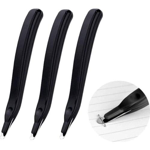XRHYY 3 PCS Black Professional Magnetic Staple Remover Puller Rubberized Staples Removal Tool for School Office Home