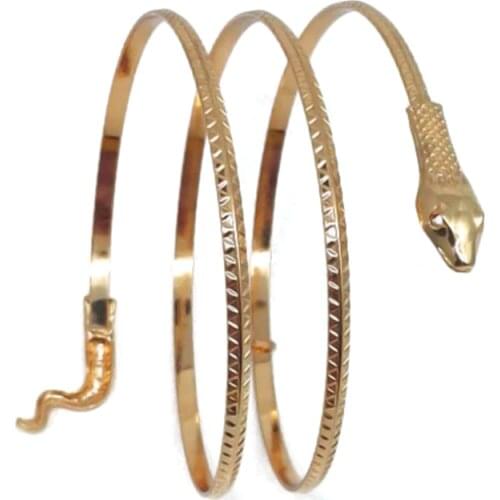 Punk Open Adjustable Snake Cuff Bracelets for Women Fashion Simple Gothic Wrist Bangles Gift Jewelry Wholesale