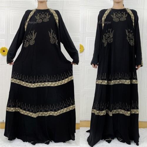 6XL Abayas For Women Elegant Hijab Dress Dubai Turkey Muslim Hijab Dress Caftan Marocain Shiny Stones Kimono Islamic Clothing