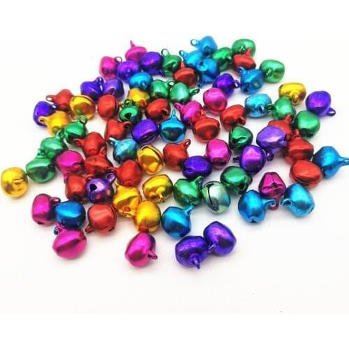 1000pcs 6mm/8mm/12mm Mixed Aluminum Jingle Bells Charms Lacing Bell Christmas DIY Crafts Pendants Jewelry