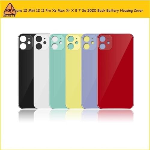 2Pcs For iPhone 12 Mini 12 11 Pro Xs Max Xr X 8 7 Plus se 2020 Back Battery Rear Door Cover Housing Case