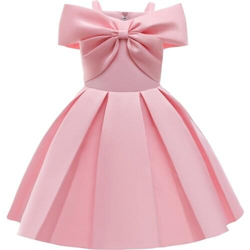2021 Autumn New Children Dress Kids Princess Party Evening Dresses For Girls Strapless Dresses Little Girl Sling Evening Dresses