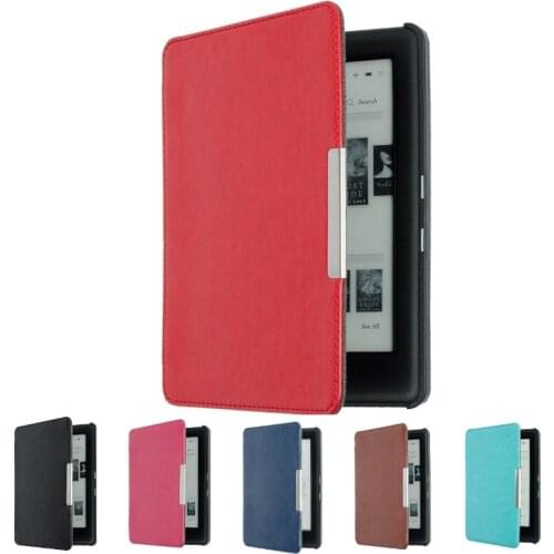 PU Flip Case for Kobo Glo Leather Cover eBook Reader N613 Protective Case with Magnet closure e book case