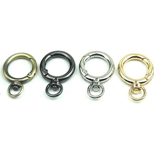 DIY Handbag Decorative Leather Tassel Bell Spring Opening Bag Hook Hardware Accessories