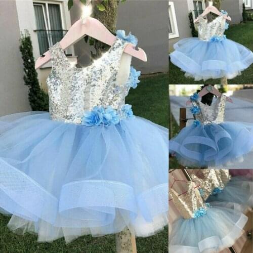 Toddler Dress For Girls Kids Baby Girls Dress Bling Dress Princess Girl Party Dresses Children Formal Wear