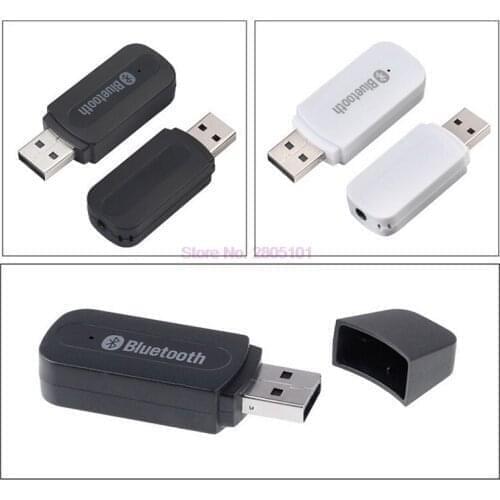 By dhl 500pcs 3.5mm Jack USB Audio Receiver USB Wireless Bluetooth 2.1 Music Stereo Receiver Dongle Adapter for Mobilephones