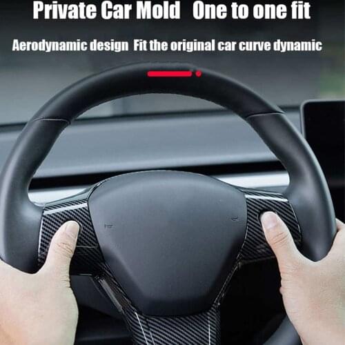 For Tesla Model 3 2017 2018 2019 2020 Car Integrated Steering Wheel Cover Decoration Sticker Car Decor Car Accessories Sticker