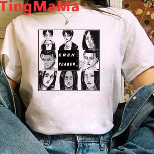 Attack on Titan Titans Attack tshirt male harajuku kawaii japanese casual couple kawaii top tees ulzzang