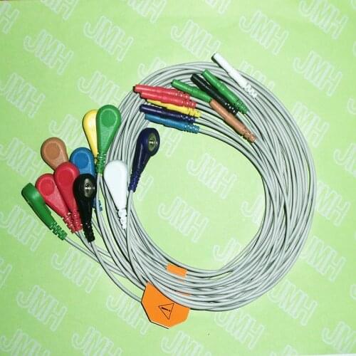 1.5 Din EKG/ECG cable the Holter 10-Lead snap leadwires
