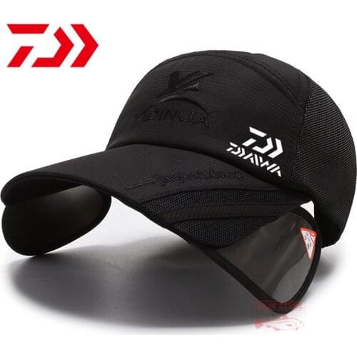 New DAIWA Men Women Fishing Hats Casual Outdoor Sport Breathable Mesh Adjustable Sunshade Cap Hiking Camping Cycling Fishing Cap
