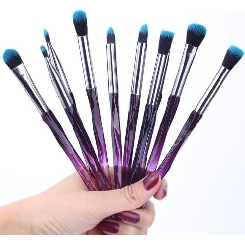 10pcs Makeup Brushes Professional Natural Eyebrows Set Of Blush Powder Tool Sponge docolor Eyeliner Kit Natural Soft Powder