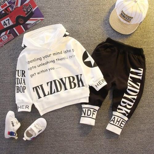 Autumn Baby Clothes Children Boys Girls Sport Letters Hoodies Jogging Pants Toddler Active Clothing Infant Kids Tracksuit Bebes