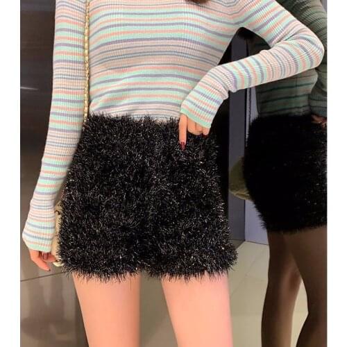 LuckBN Women's Wool Shorts