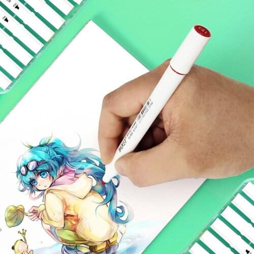12/24/36Round Rod Marker Set Touch Alcohol Oil Painting Student Double Head Color Art Hand-painted Art Pen Manga Markers