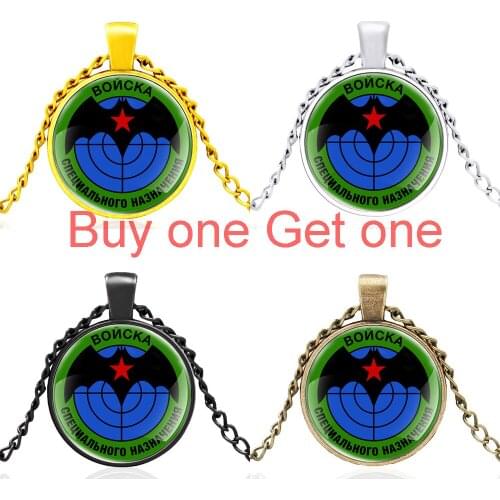New Arrivals Russian Special Forces Glass Dome Pendant High Quality Necklace Men Women Fashion Neck Jewelry Accessories Gifts