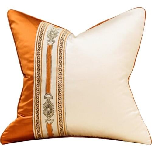 New Chinese Simple Home Decoration Solid Square Velvet Sofa Living Room Bedside Pillowcase Cushion