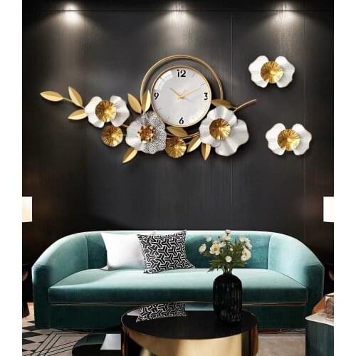 New Chinese style antique product clock 3D wall decor decorative wall clocks Vintage decorations for room Watches decor home