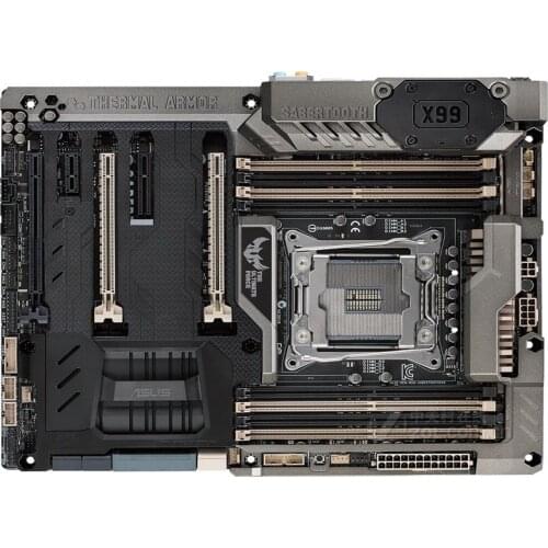 Original motherboard for ASUS SABERTOOTH X99 DDR4 LGA 2011-V3 USB2.0 USB3.0 USB3.1 64GB M.2 Desktop motherborad Free shipping