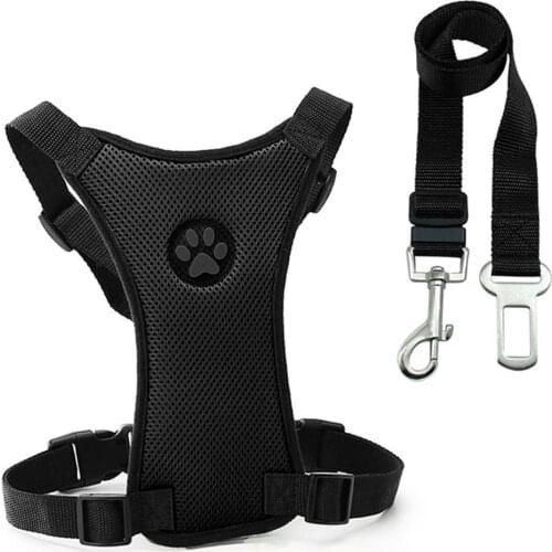 Pet Dog Harness Car Safety Seat Belt Dogs Car Harness Dog Sport No Pull Vest Husky Multi-function Breathable Pet Supplies