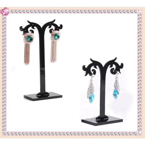 Black Display Rack Stand Organizer Ornament Holder Hook Hanger Counter Case tree shaped gift craft wh