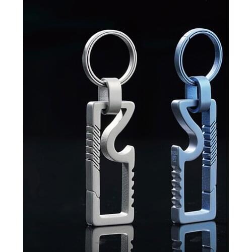 Titanium EDC Car Key Chain Holder Lovers Couples Super Lightweight Titanium Keychain Buckle Heart Shape Key Rings Cute Best Gift