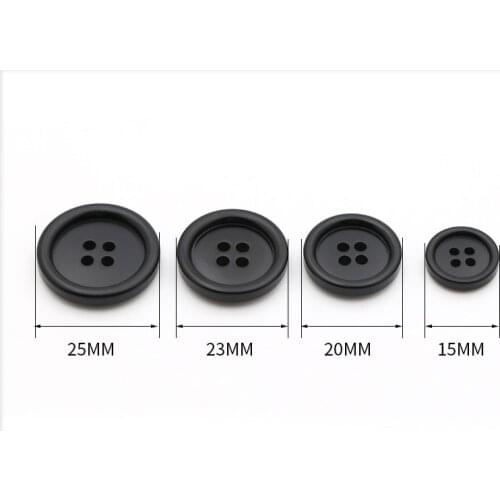 6pcs/lot Suit black button round cardigan sweater windbreaker clothes button wool coat button accessories