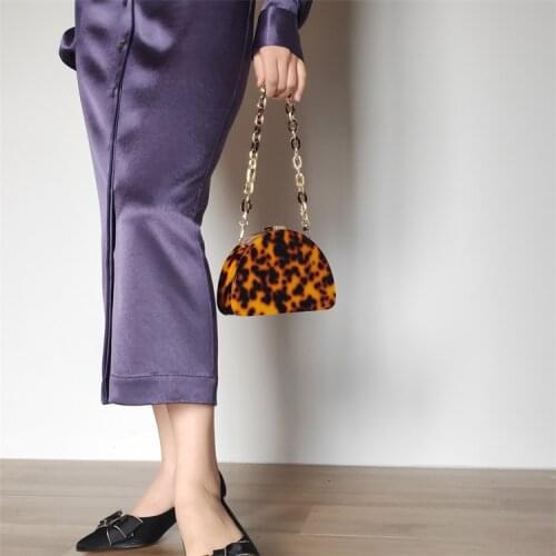 【wonder lamar】lretro hawksbill turtle vintage semicircle acrylic clutch bag for evenving