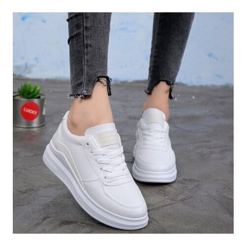 2020 Spring New Wedges White Shoes Female Platform Sneakers Women Casual Female Shoes Woman