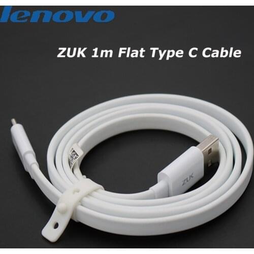 ZUK Z2 Charger Cable 100% Original and new Lenovo USB 3.0 Type C Fast Charge Sync Data Cable For z1 plus smartphone 100cm flat