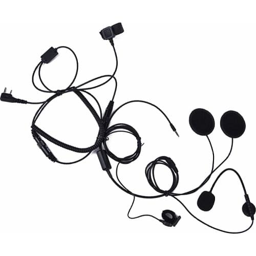 1pc Motorcycle Half close Helmet Headset Microphone 3.5mm/K1 Plug MIC-HF-3.5L+K1 for radio Baofeng TYT/Mobile Phone Earpphone